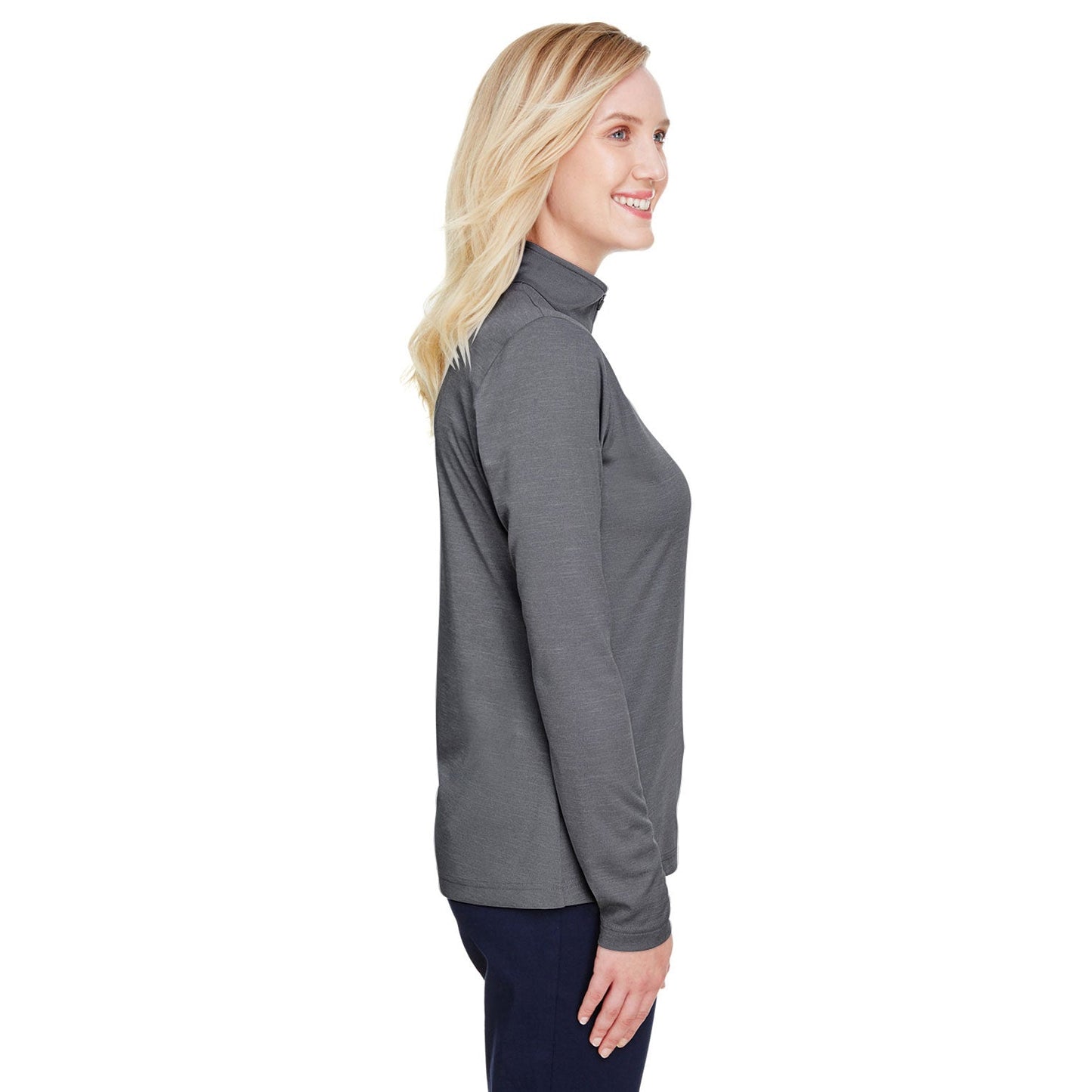 Black Heather Sweatshirt - Team 365 - Performance Fabric