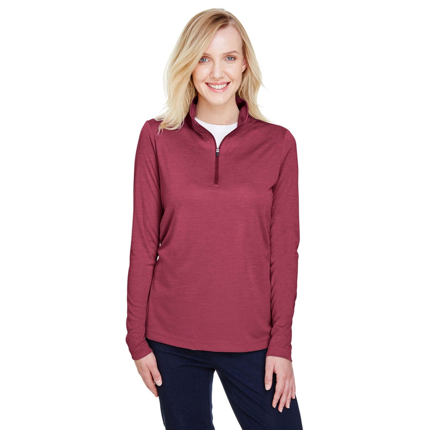 Black Heather Sweatshirt - Team 365 - Performance Fabric