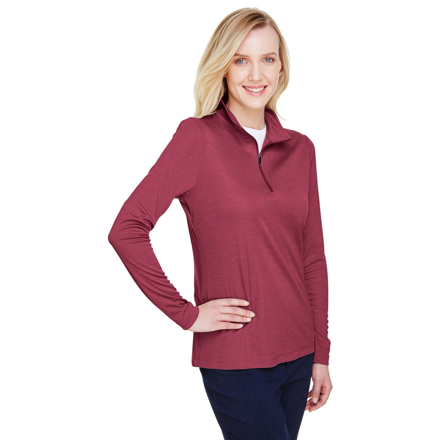 Black Heather Sweatshirt - Team 365 - Performance Fabric