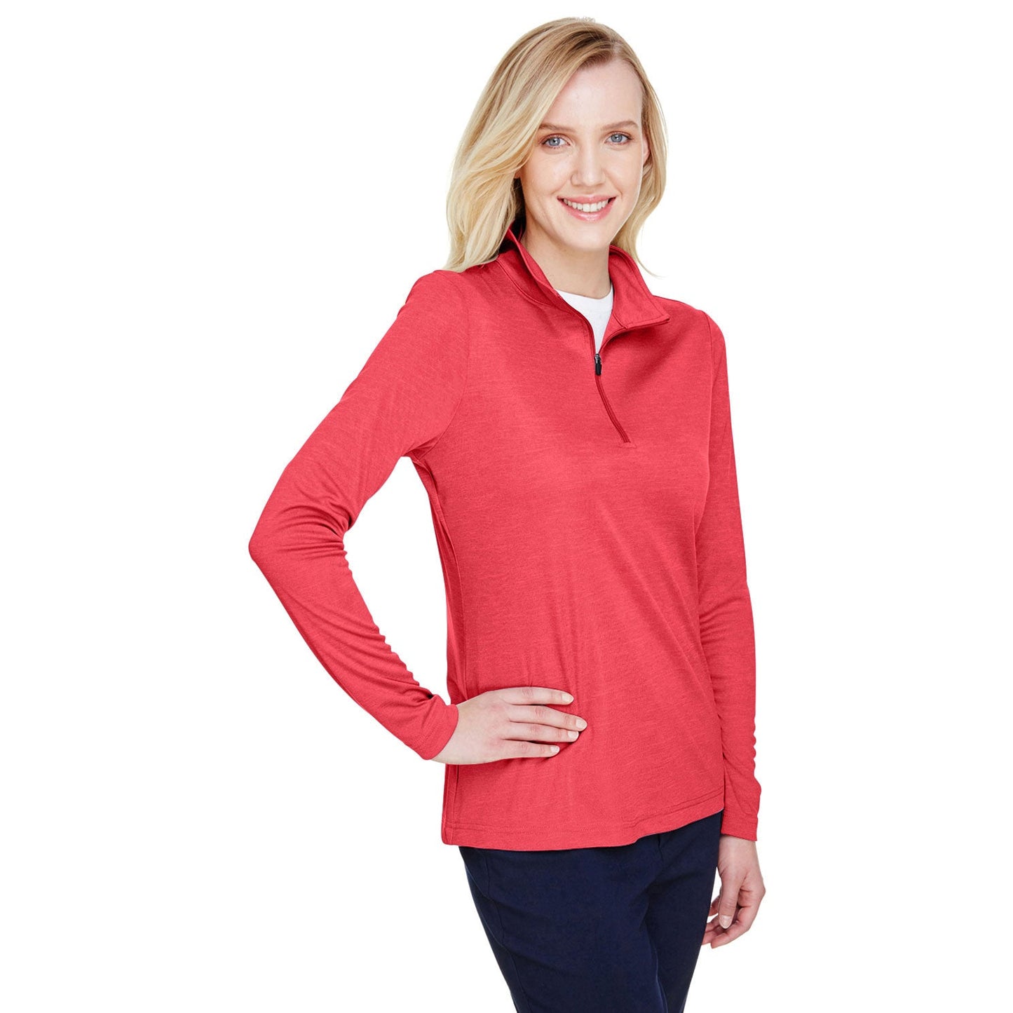 Black Heather Sweatshirt - Team 365 - Performance Fabric