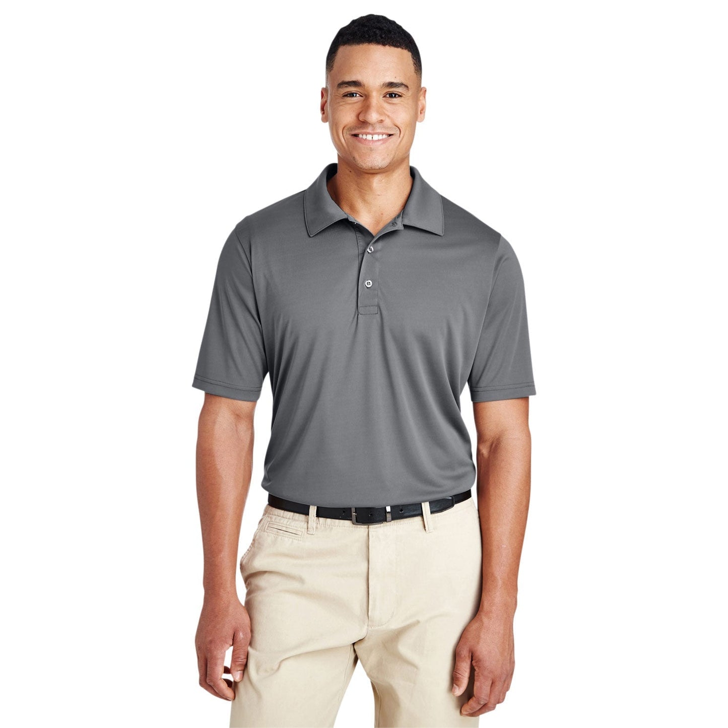 Black Polo Shirt - Team 365 - Performance Fabric
