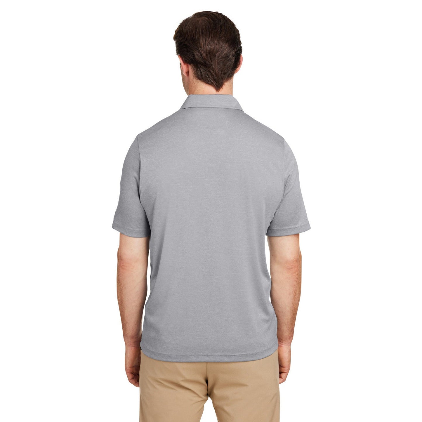 Black Heather Polo - Team 365 - Moisture-Wicking Fabric