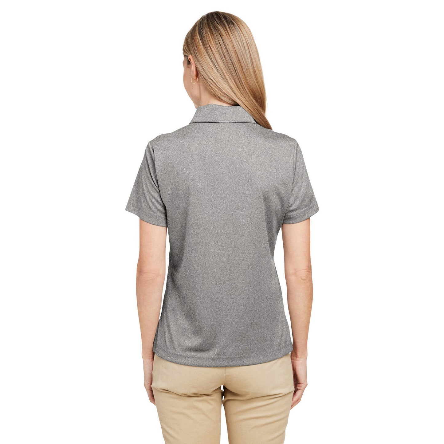Black Heather Polo - Team 365 - Sonic Performance