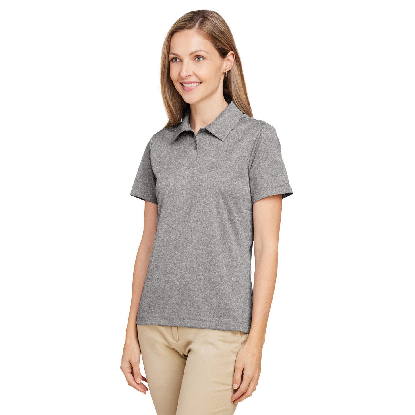 Black Heather Polo - Team 365 - Sonic Performance