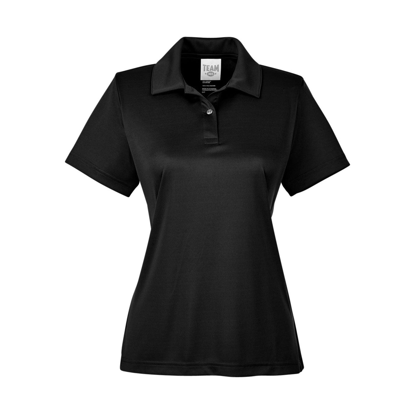 Black Performance Polo - Team 365 - Moisture-Wicking