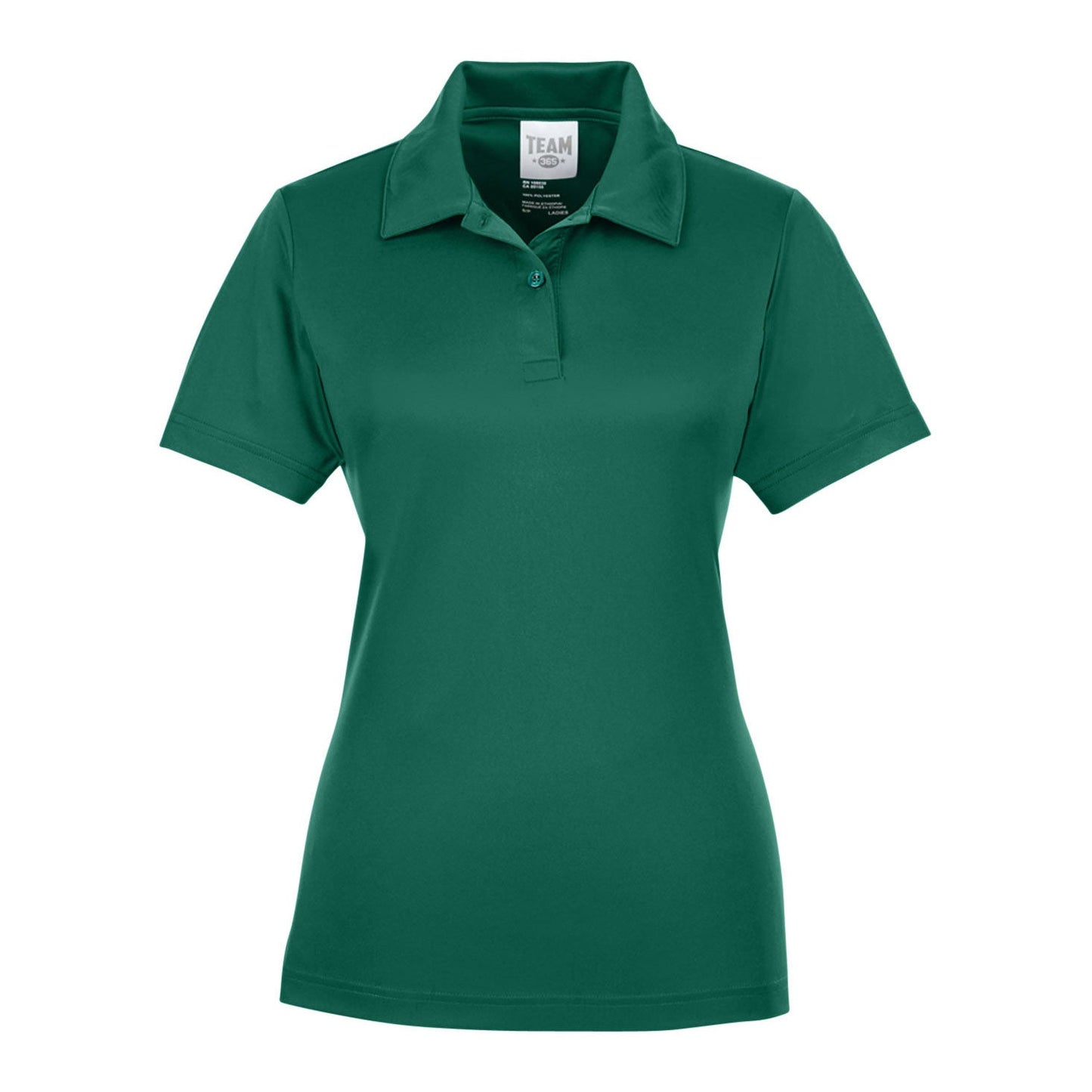 Black Performance Polo - Team 365 - Moisture-Wicking