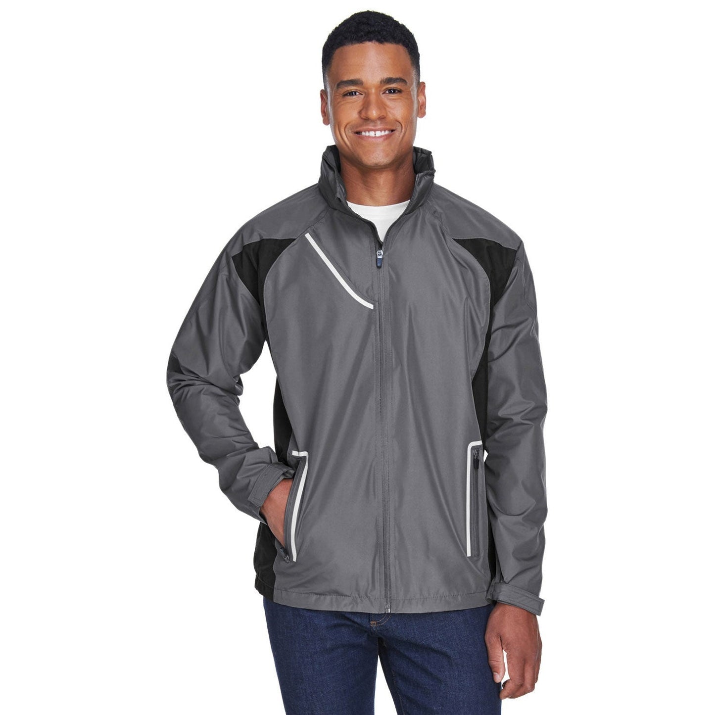Black Waterproof Jacket - Team 365 - Durable Design