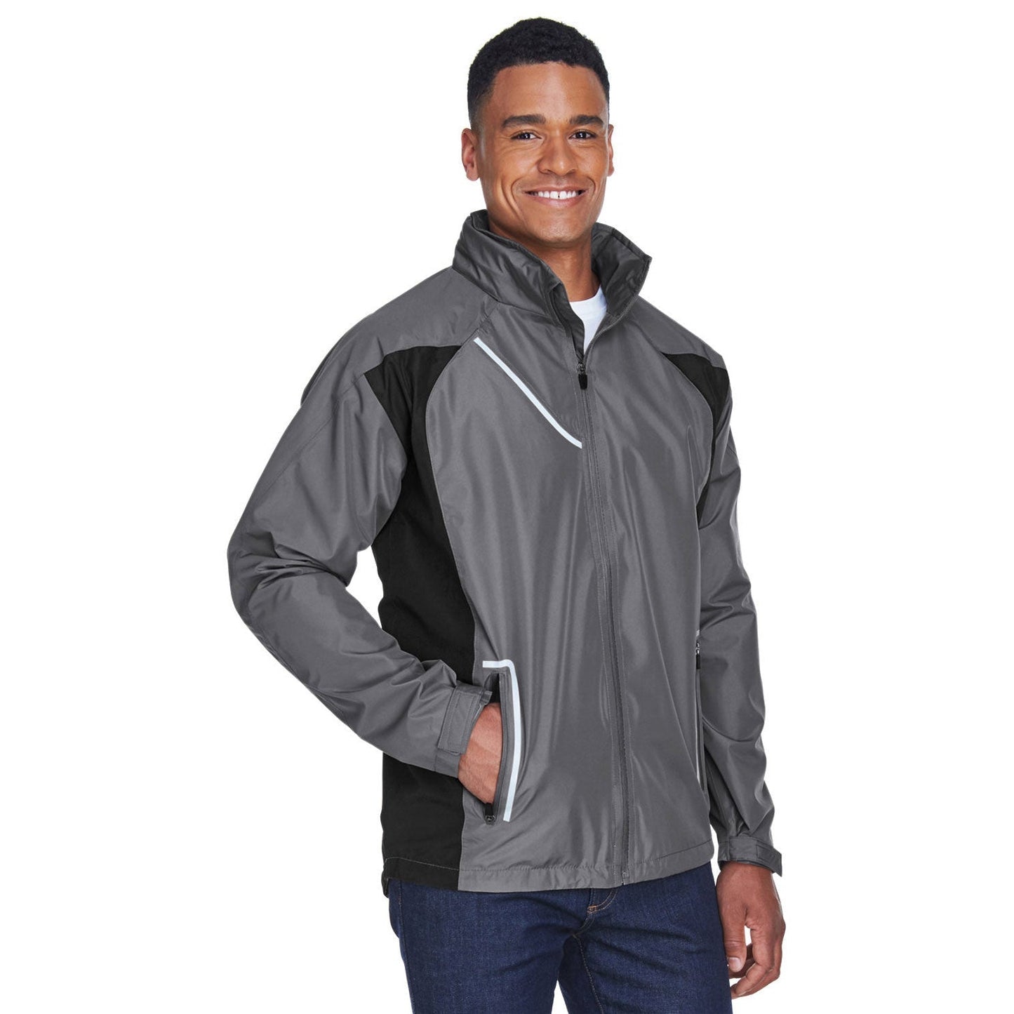 Black Waterproof Jacket - Team 365 - Durable Design