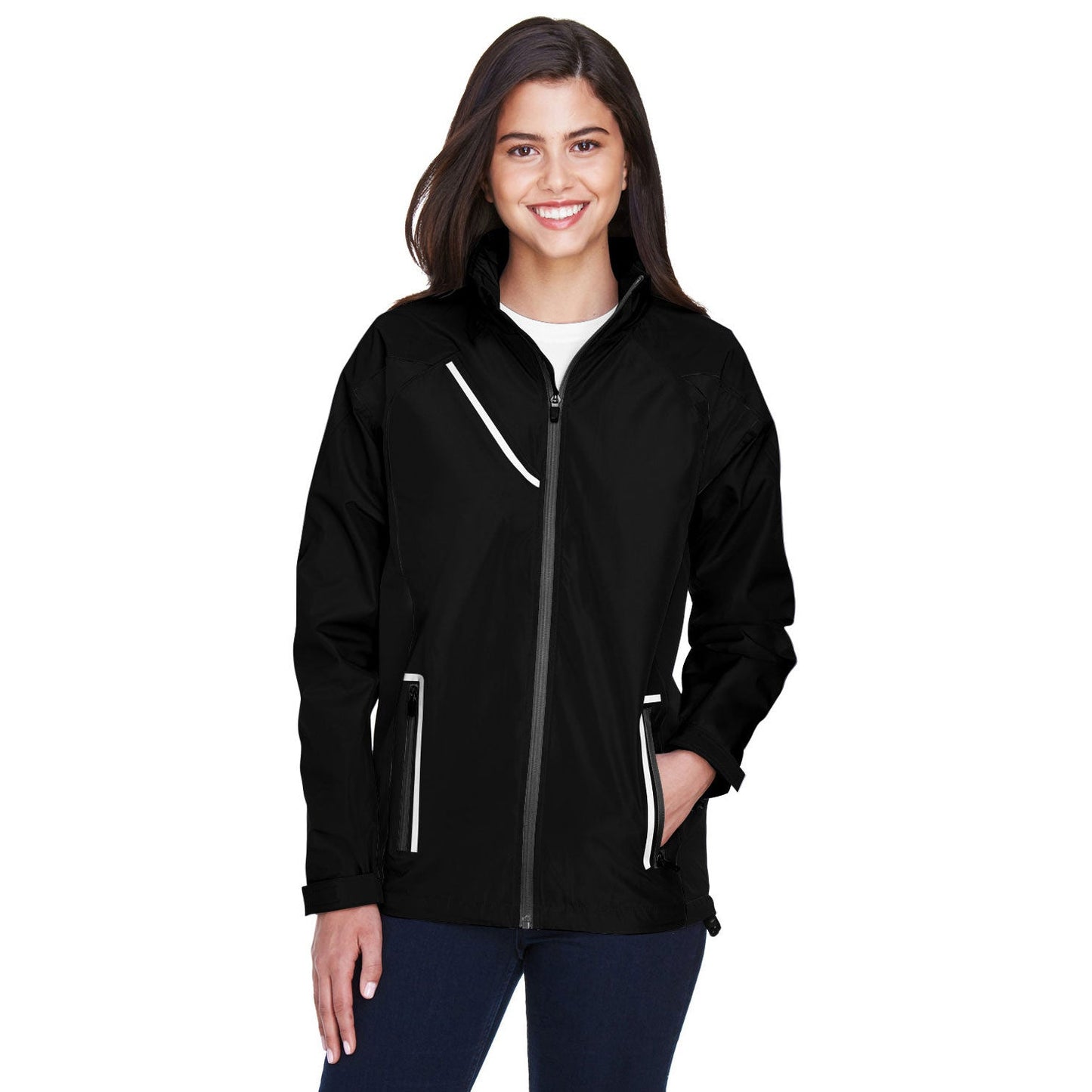Black Waterproof Jacket - Team 365 - Stylish Design