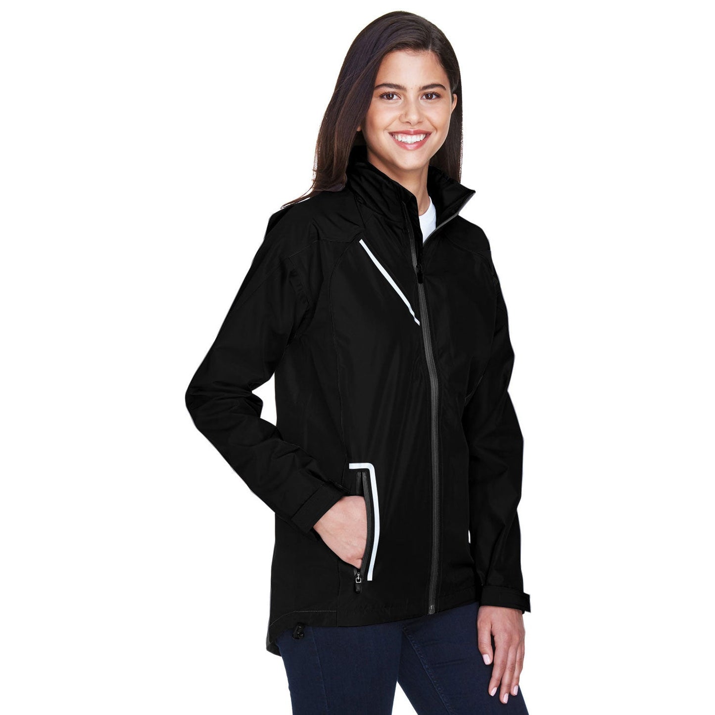 Black Waterproof Jacket - Team 365 - Stylish Design