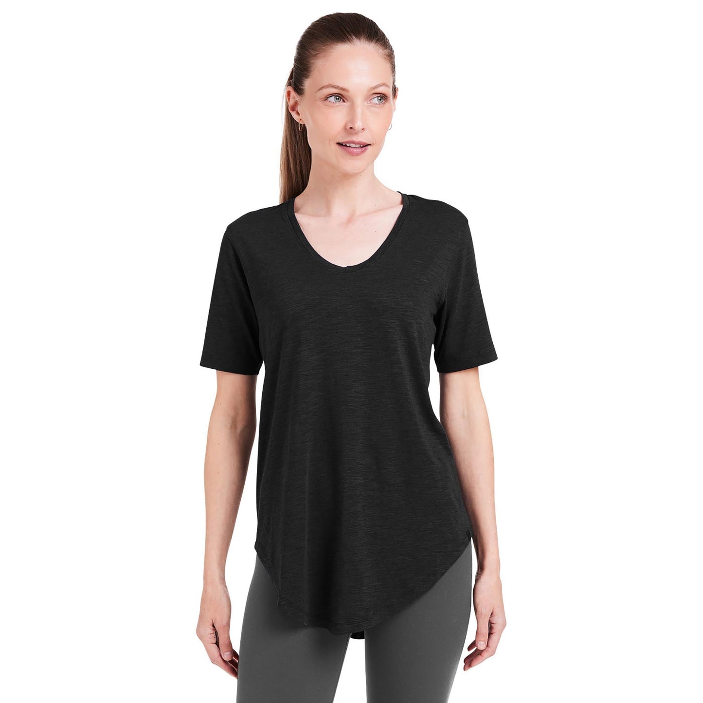 Black Longline T-Shirt - Tasc - Comfortable Style