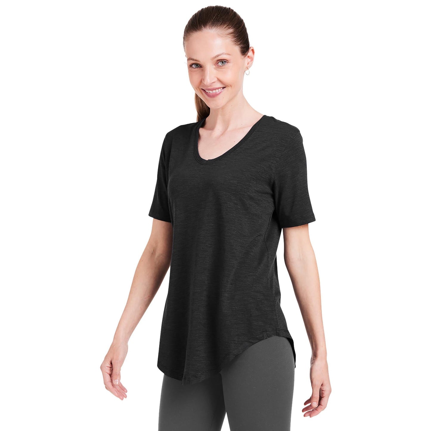 Black Longline T-Shirt - Tasc - Comfortable Style