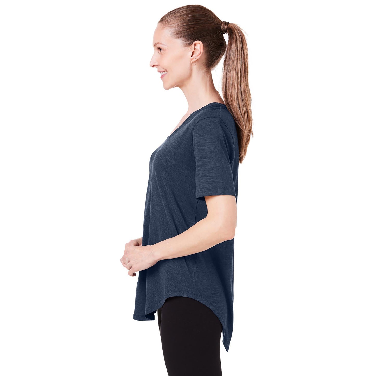 Black Longline T-Shirt - Tasc - Comfortable Style