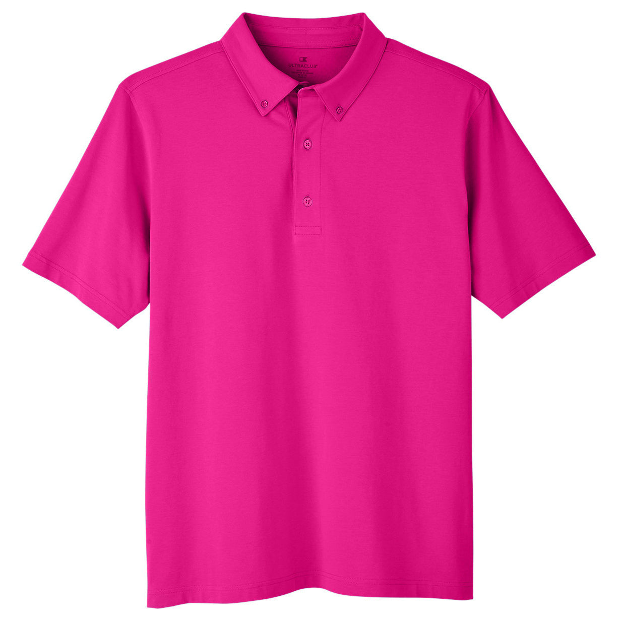 Black Polo Shirt - UltraClub - Stretch Cotton Performance