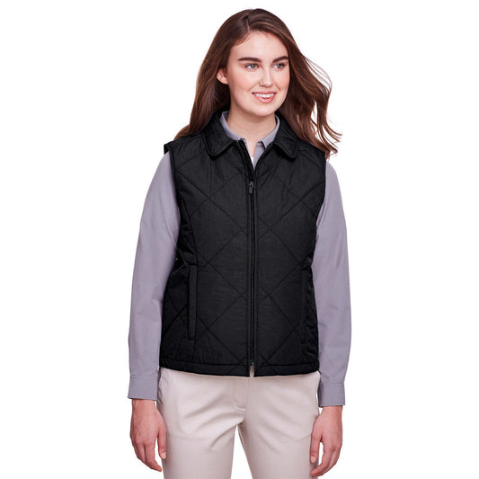 Black Quilted Vest - UltraClub - Water Resistant Design