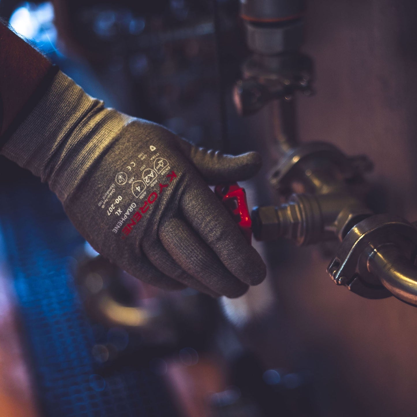 Gray String Knit Gloves - Armor Guys - Touchscreen Ready