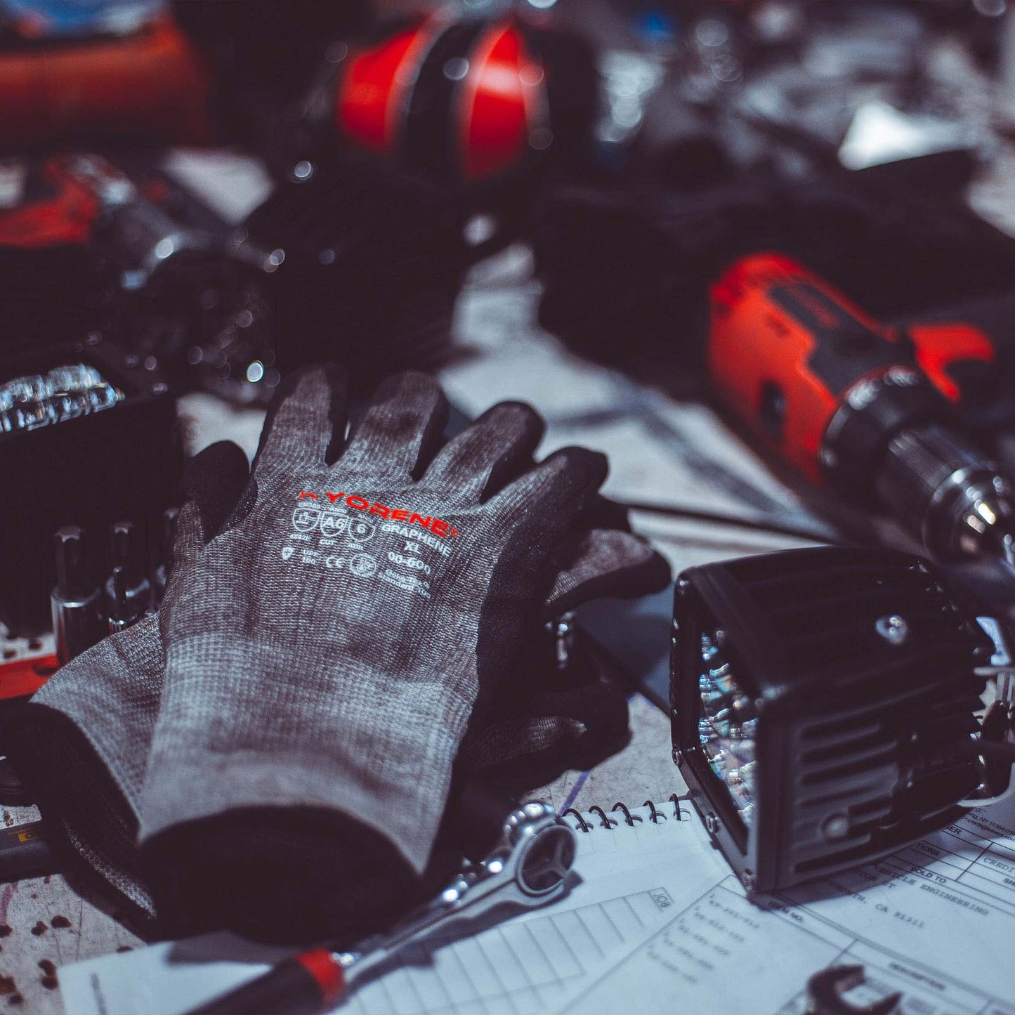 Gray String Knit Gloves - Armor Guys - A6 Cut Resistant