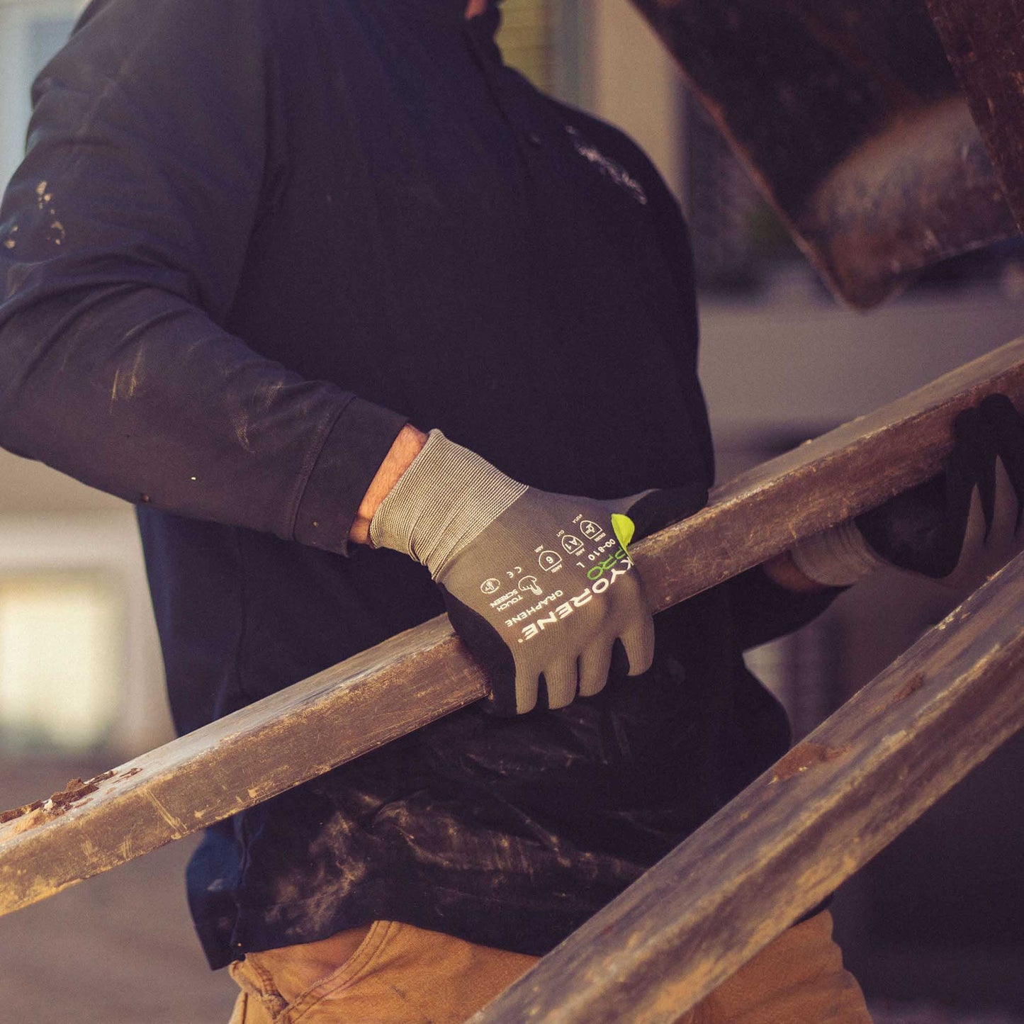 Gray Knit Gloves - Armor Guys - Nitrile Coated  Durable