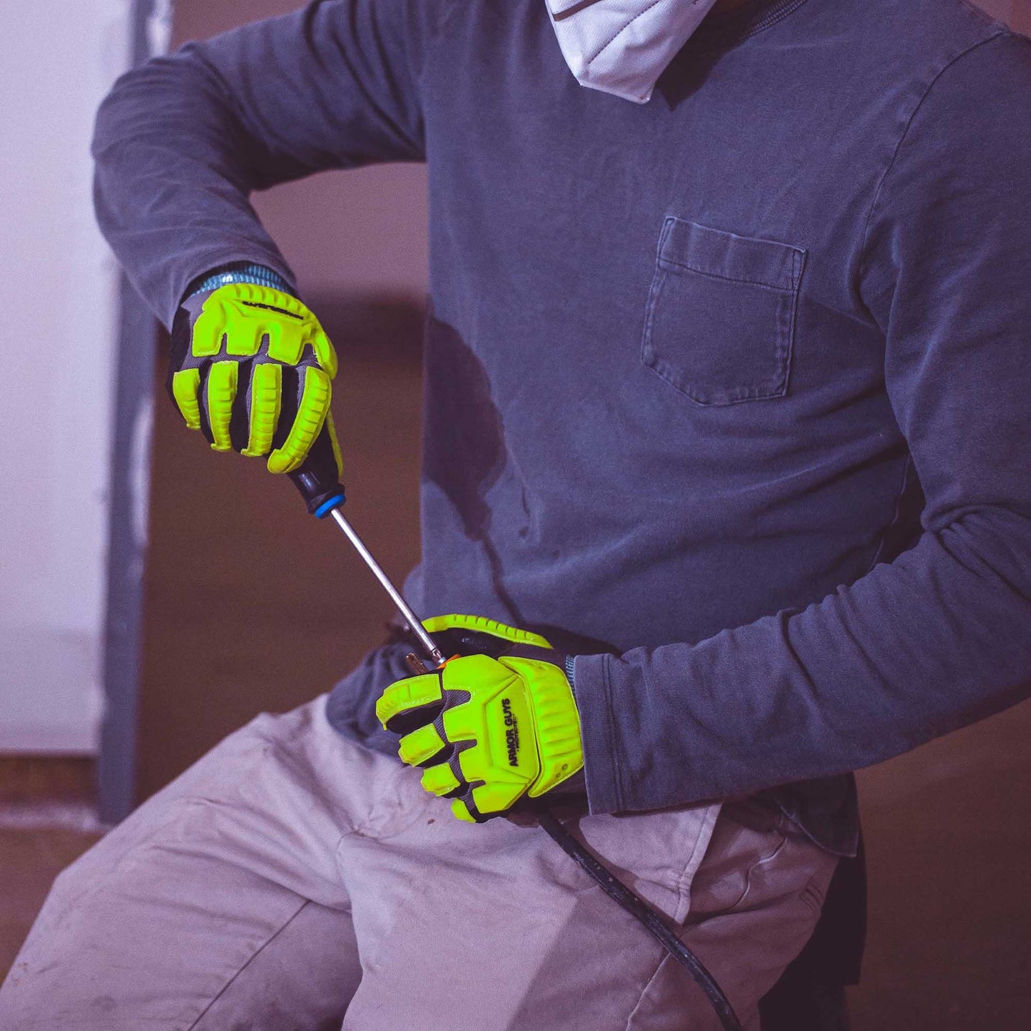 TPV Protection String Knit Gloves - Armor Guys - Durable Fit