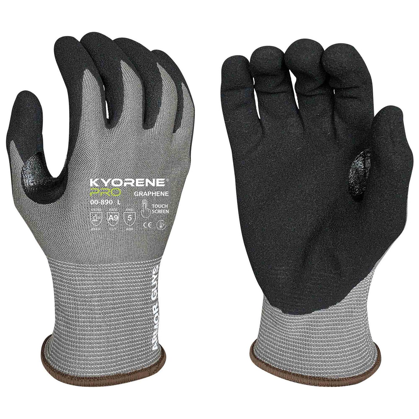 Gray Knit Gloves - Armor Guys - Touchscreen Friendly