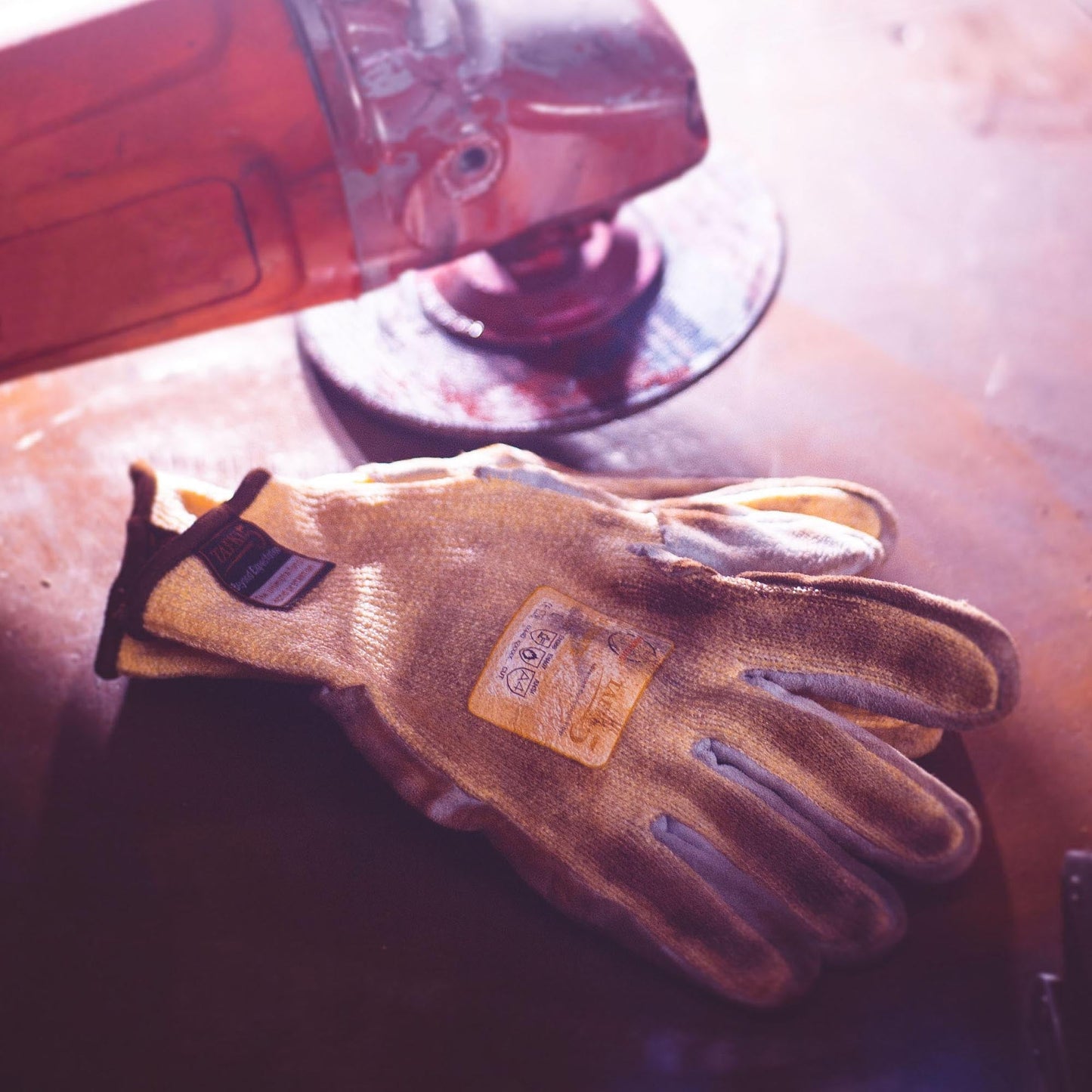 Yellow String Knit Gloves - Armor Guys - Heat Resistant