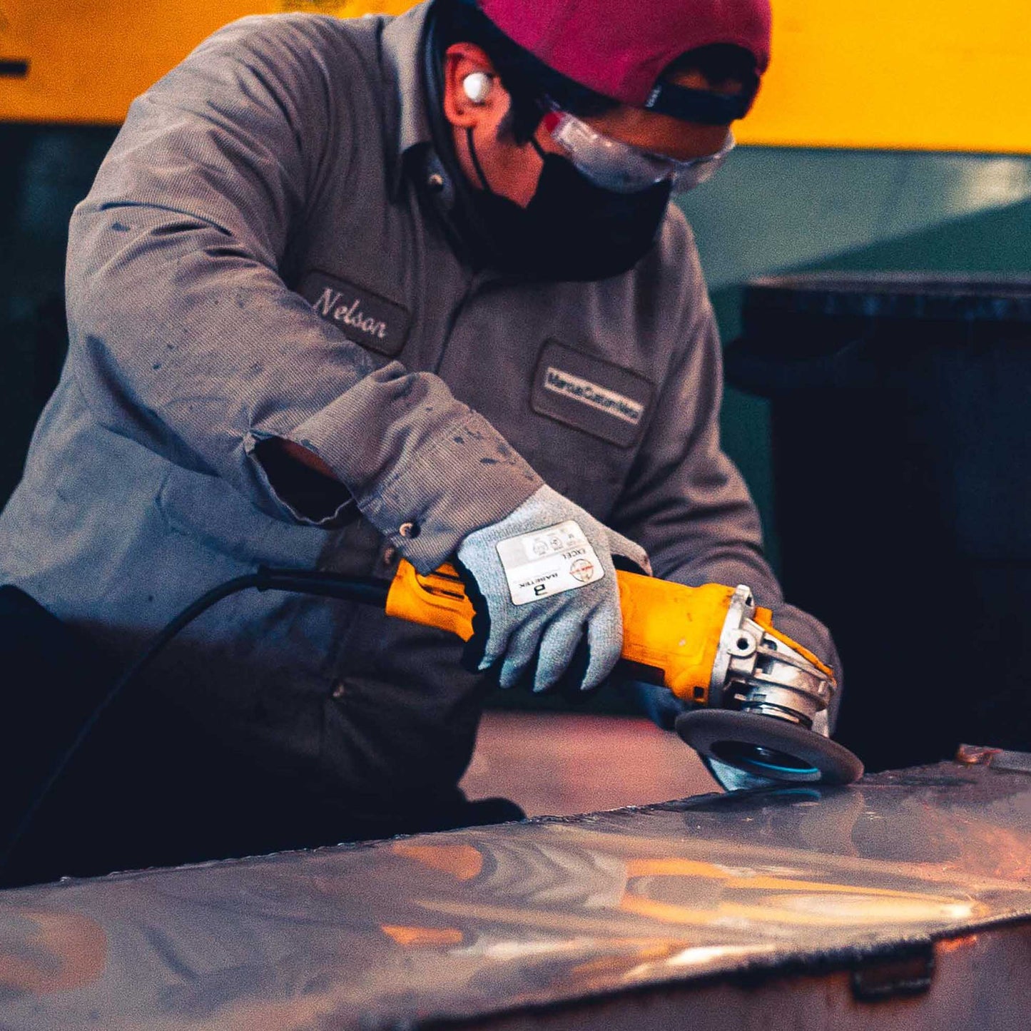 Blue String Knit Gloves | Armor Guys | 02-025 Basetek Hdpe A6 Microfoam Nitrile Coated