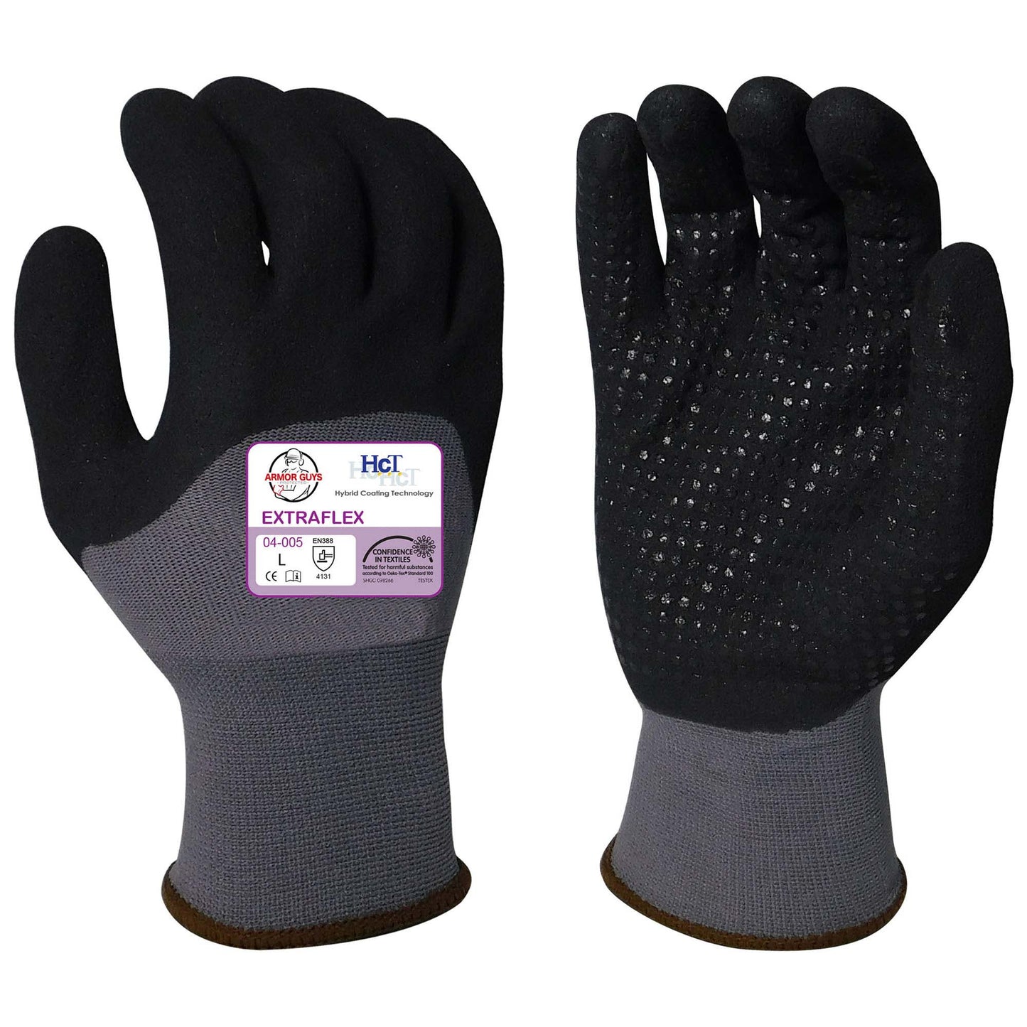 Gray Durable String Knit Gloves - Armor Guys - Comfort Fit