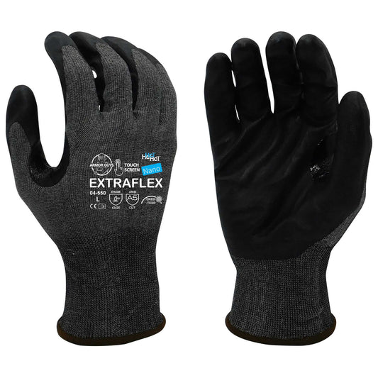 Gray String Knit Gloves - Armor Guys - Nano-Foam Coated