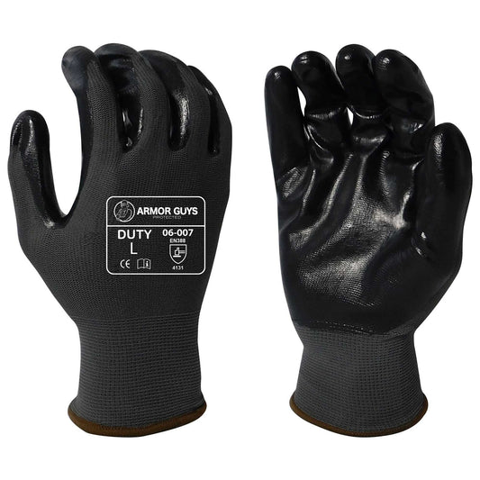 Black String Knit Gloves - Armor Guys - Durable Grip