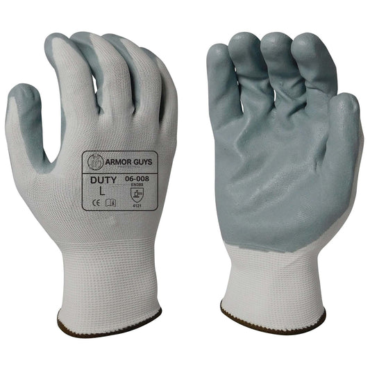 Gray Durable String Knit Gloves - Armor Guys - Extra Grip