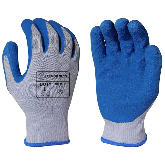 Blue/Blue String Knit Gloves - Armor Guys - Durable Grip