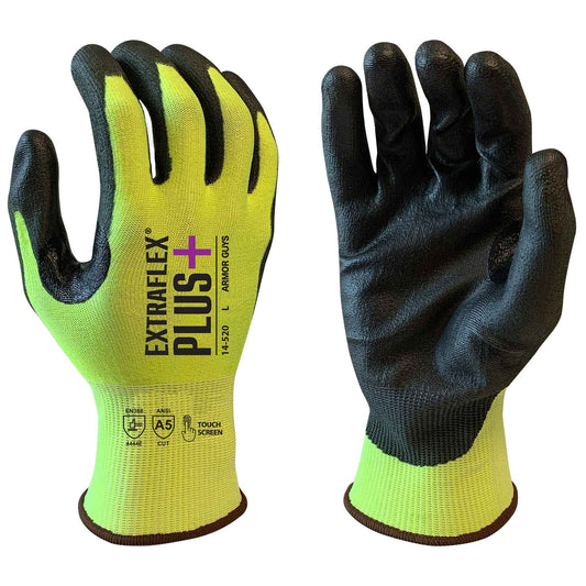 A5 Liner String Knit Gloves - Armor Guys - Hi-Vis Polyurethane