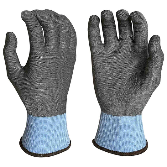 Blue/Gray String Knit Gloves - Armor Guys - Touchscreen Safe