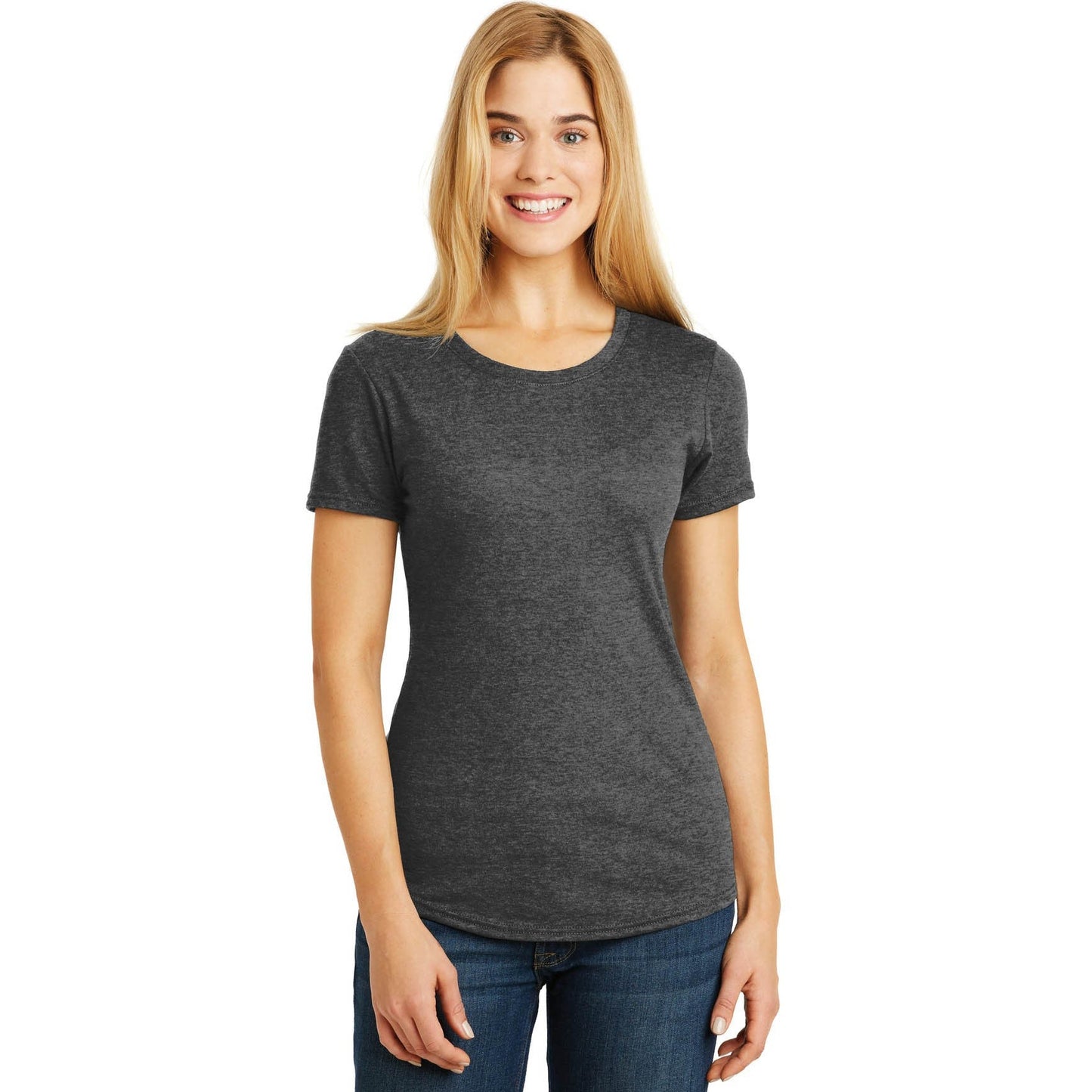 Heather Dark Grey T-Shirts - Anvil - Ladies Tee