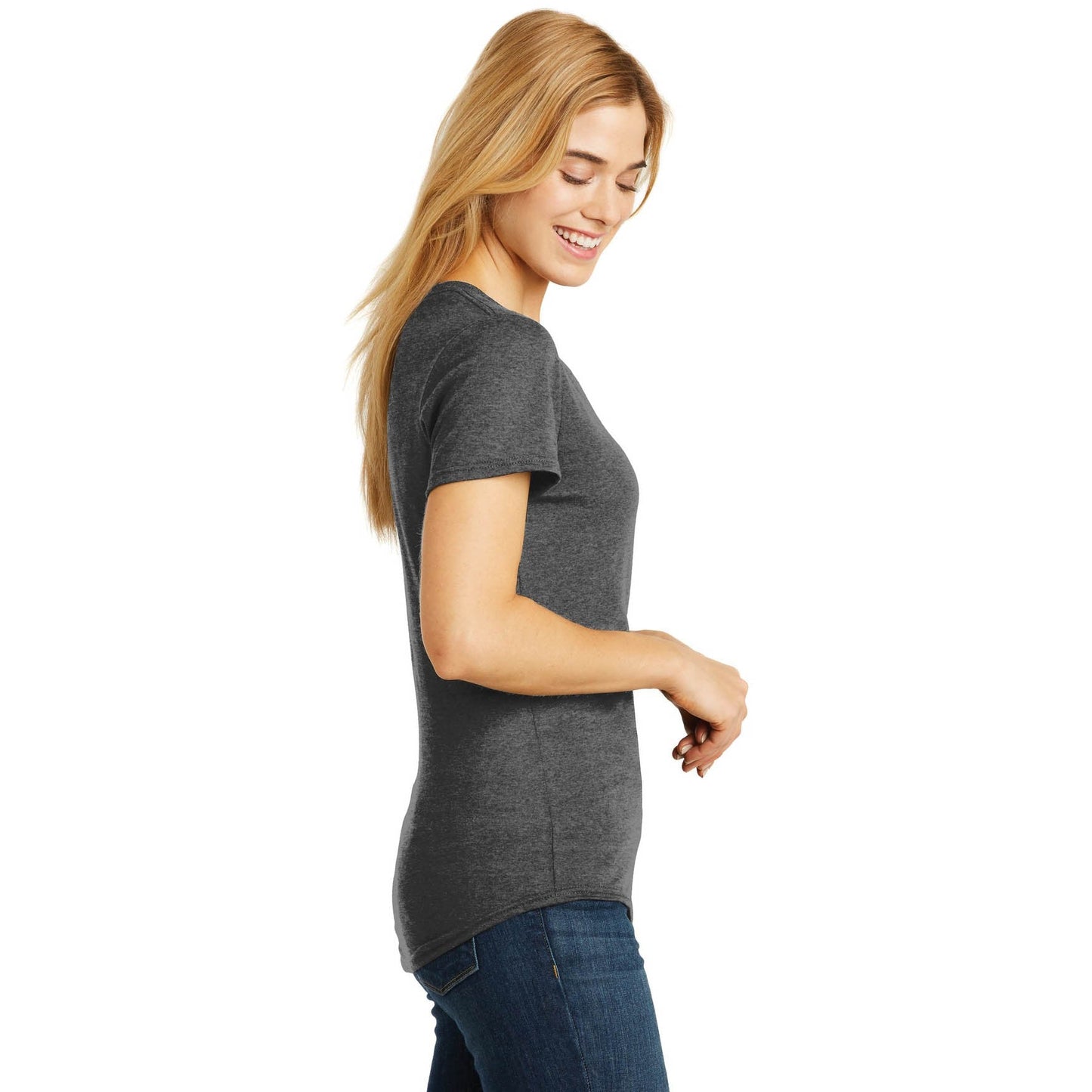 Heather Dark Grey T-Shirts - Anvil - Ladies Tee