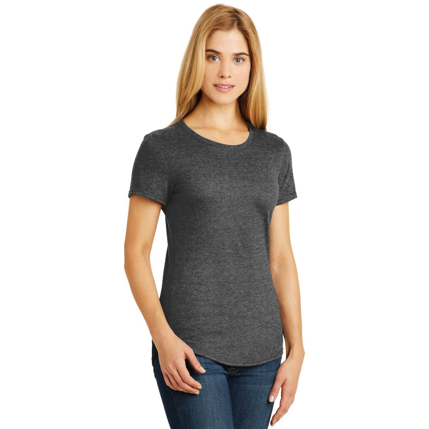 Heather Dark Grey T-Shirts - Anvil - Ladies Tee