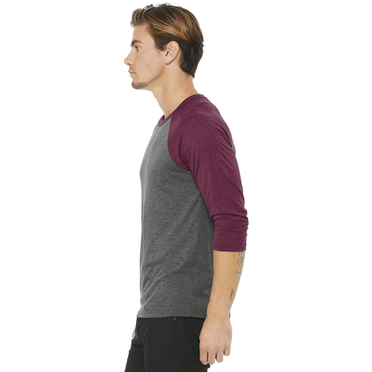 Black/Deep Heather T-Shirts - Bella + Canvas - Comfortable Tee