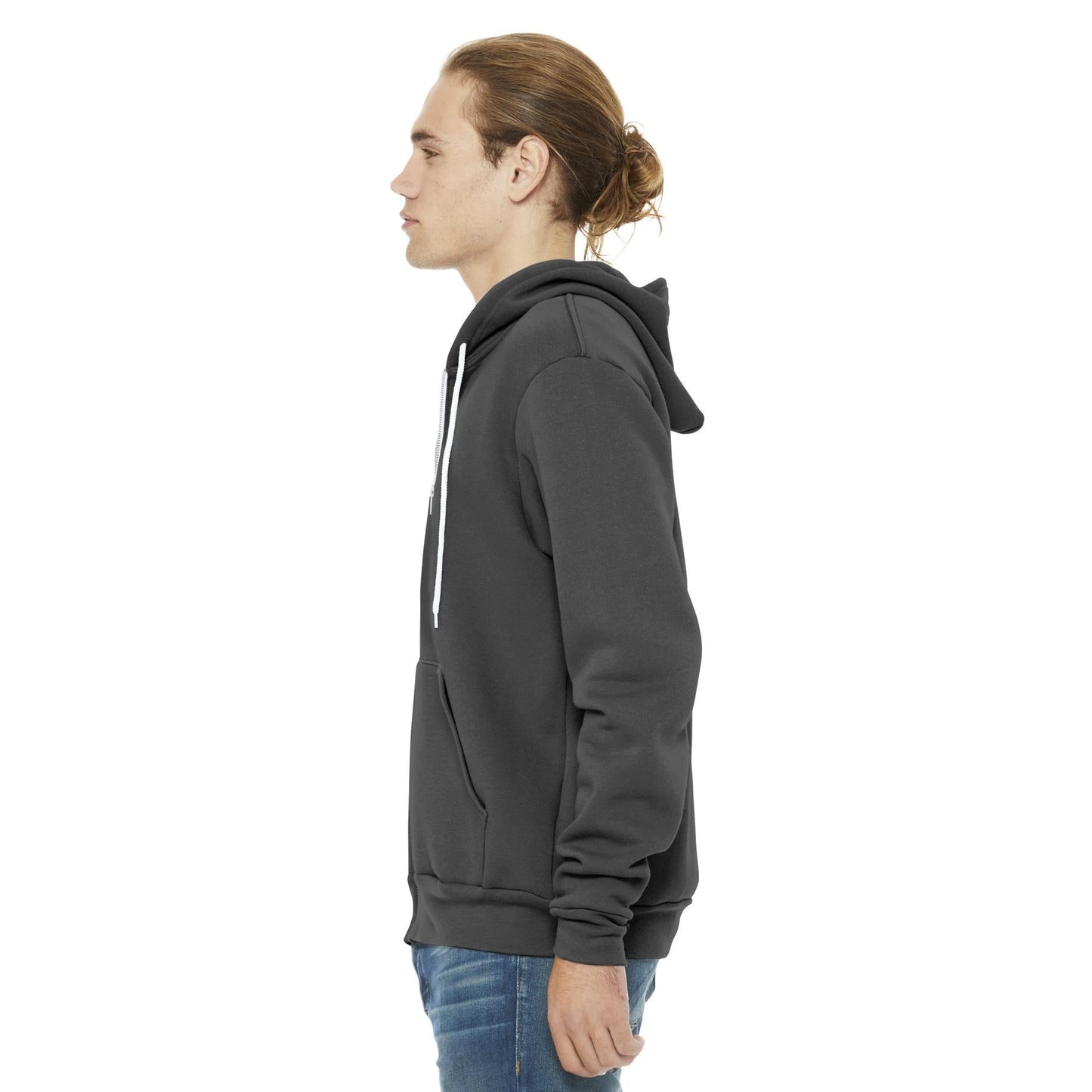 Black Heather Sweatshirt - Bella + Canvas - Full-Zip Fleece