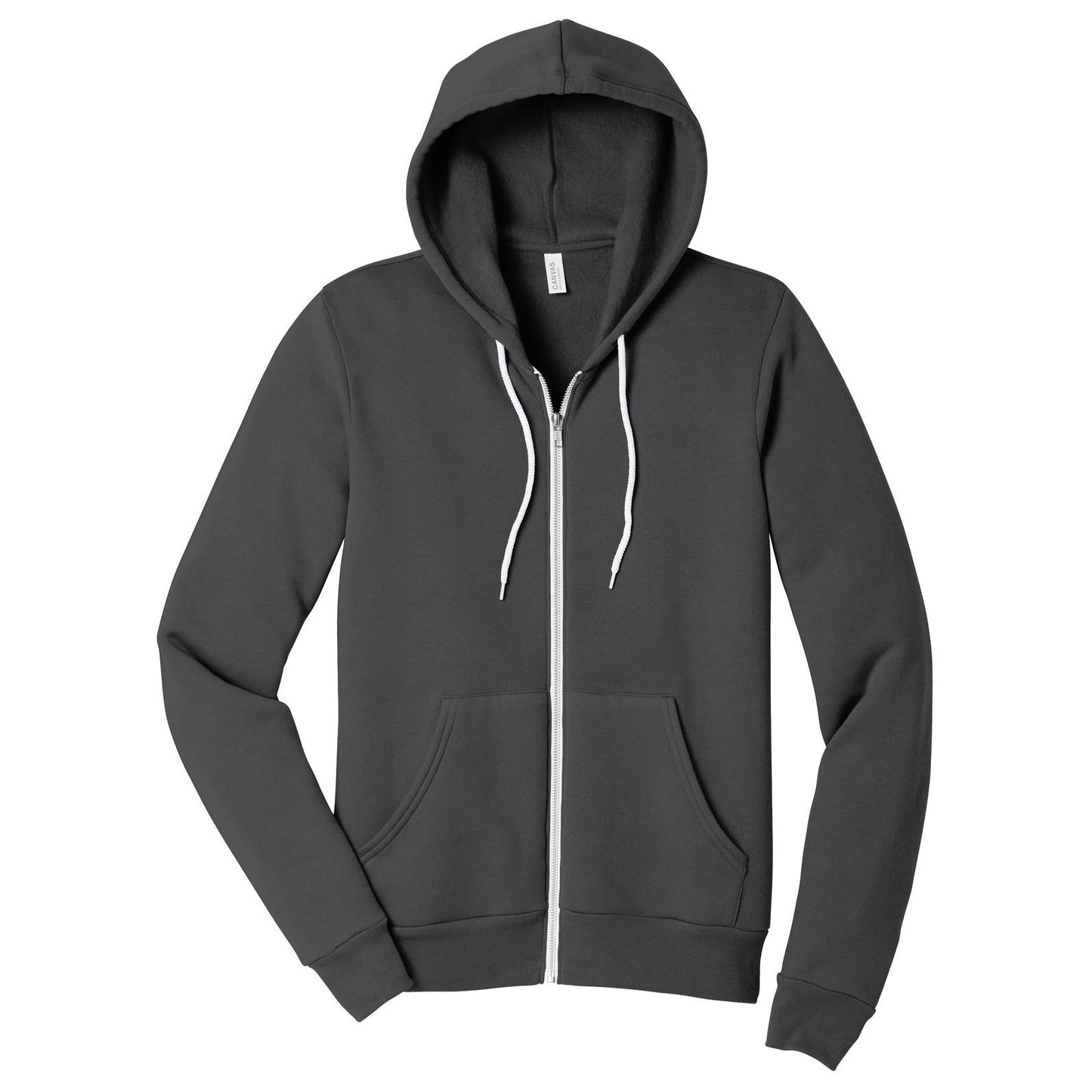 Black Heather Sweatshirt - Bella + Canvas - Full-Zip Fleece