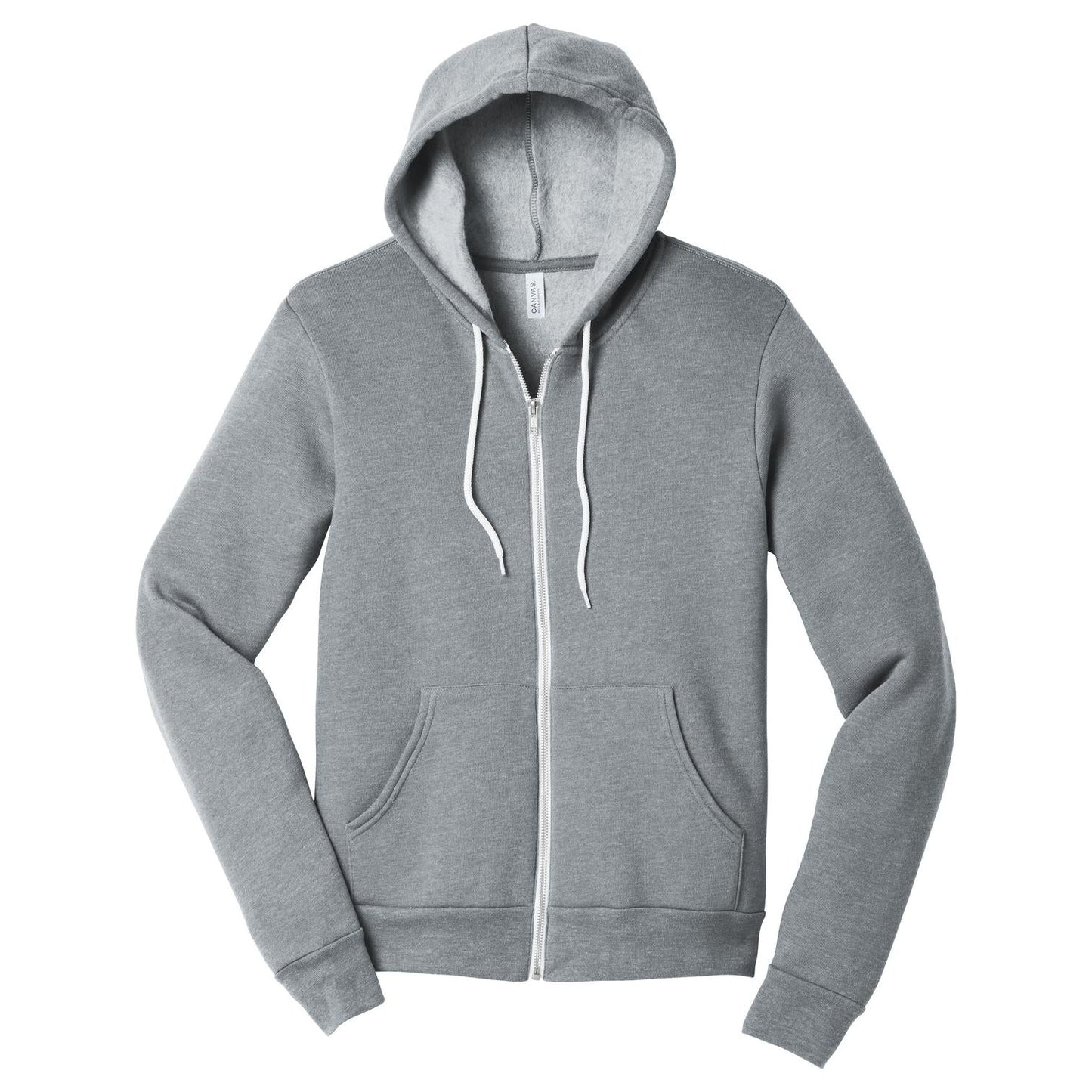 Black Heather Sweatshirt - Bella + Canvas - Full-Zip Fleece