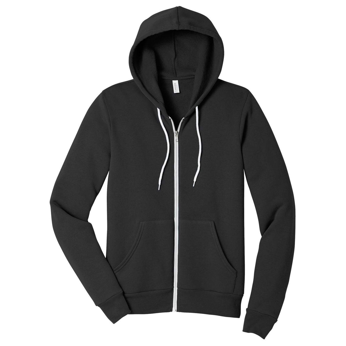 Black Heather Sweatshirt - Bella + Canvas - Full-Zip Fleece