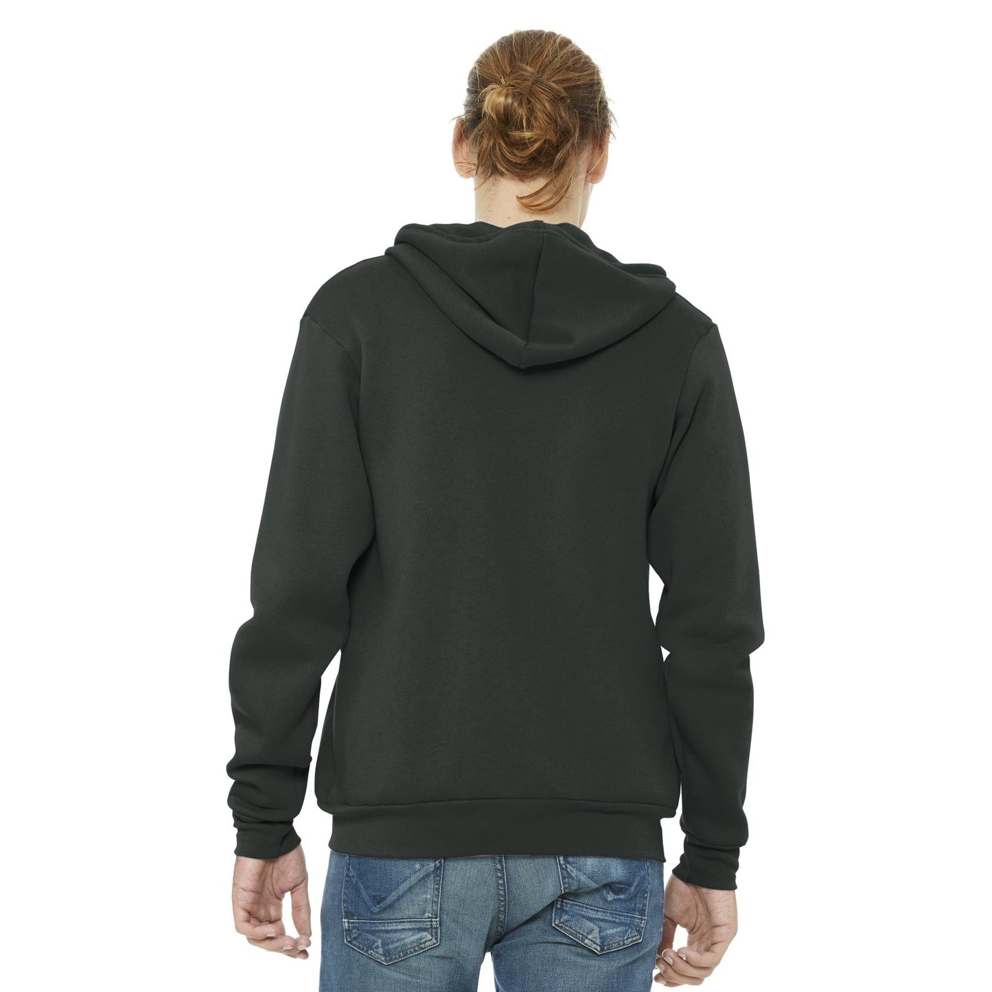 Black Heather Sweatshirt - Bella + Canvas - Full-Zip Fleece