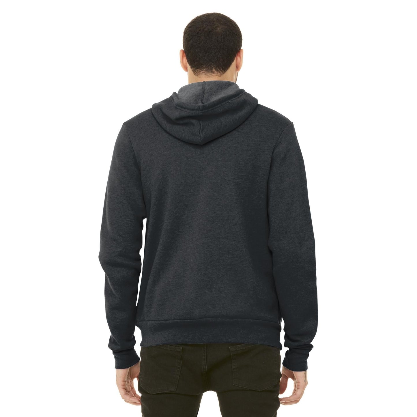 Black Heather Sweatshirt - Bella + Canvas - Full-Zip Fleece