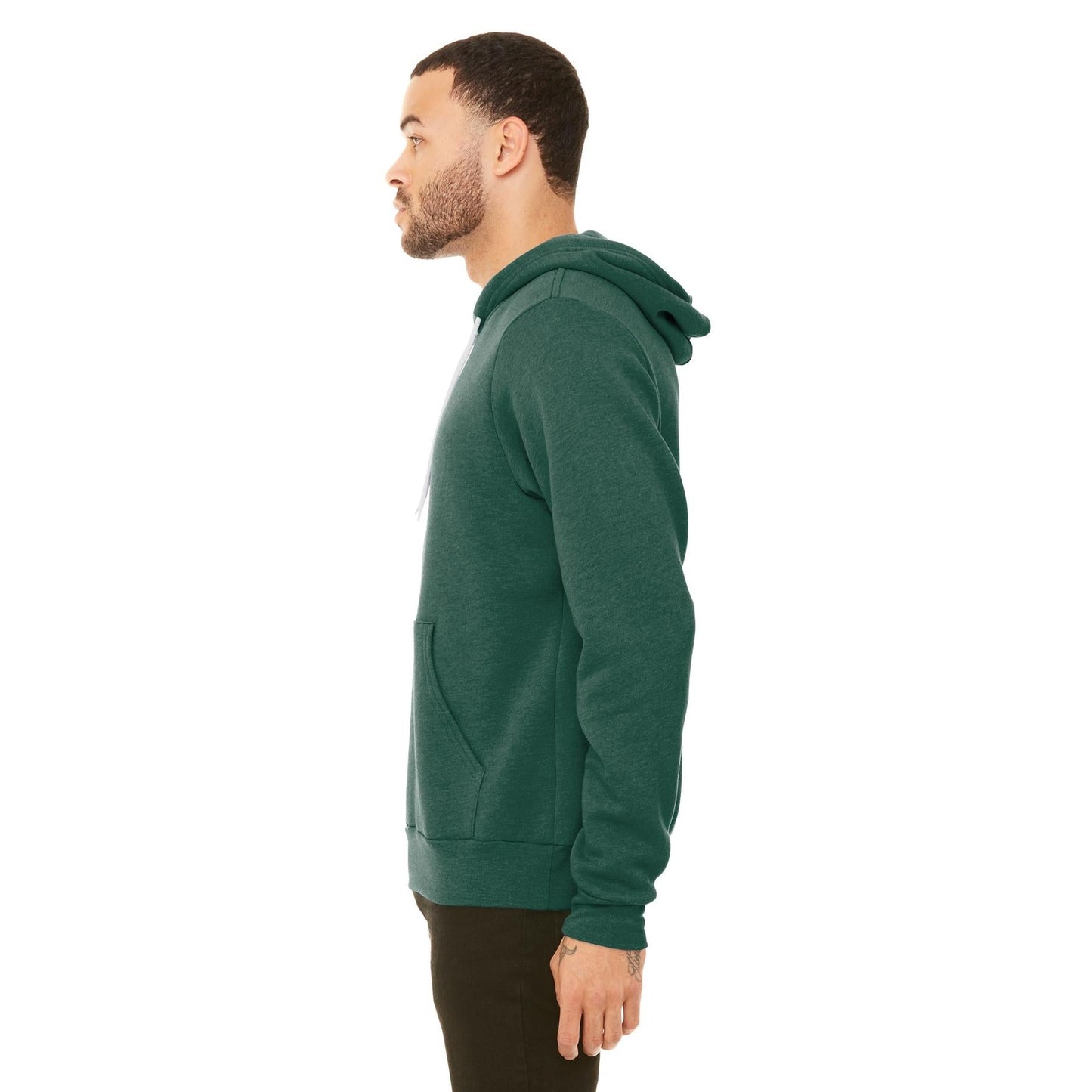 Black Heather Sweatshirt - Bella + Canvas - Full-Zip Fleece
