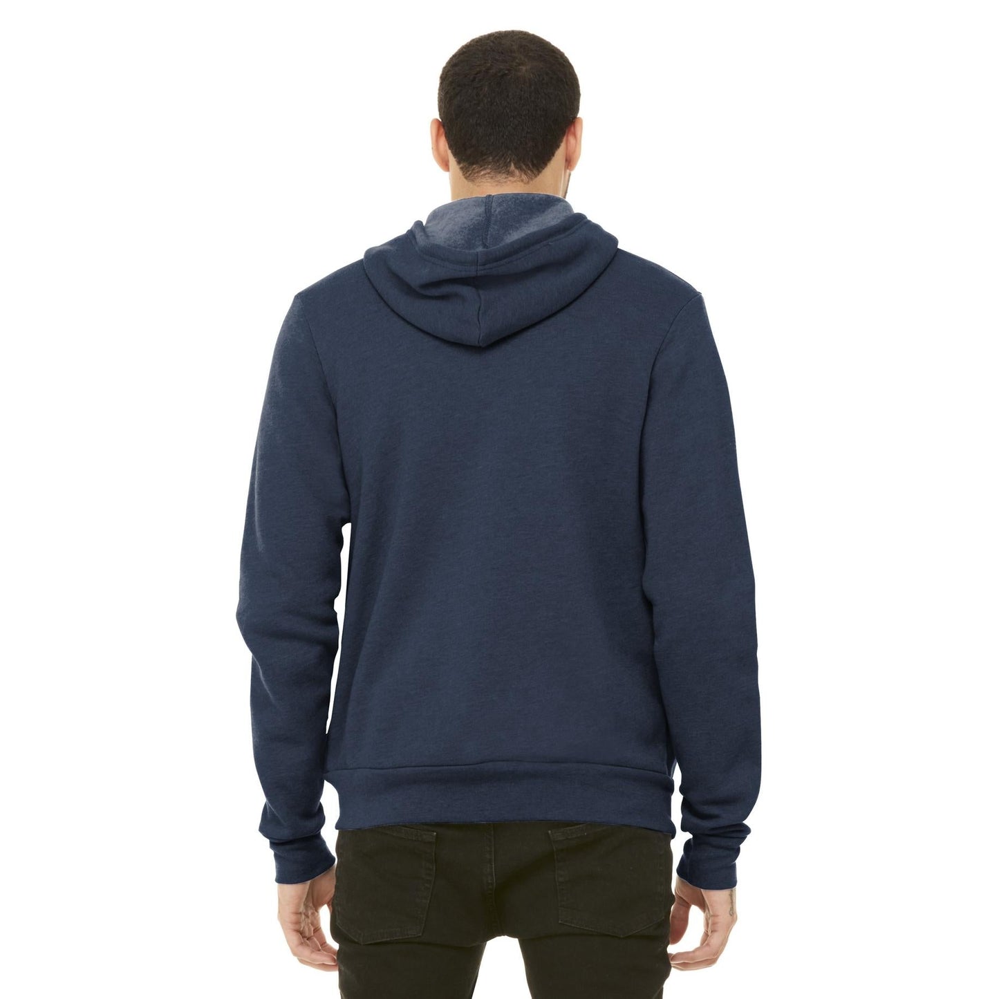 Black Heather Sweatshirt - Bella + Canvas - Full-Zip Fleece