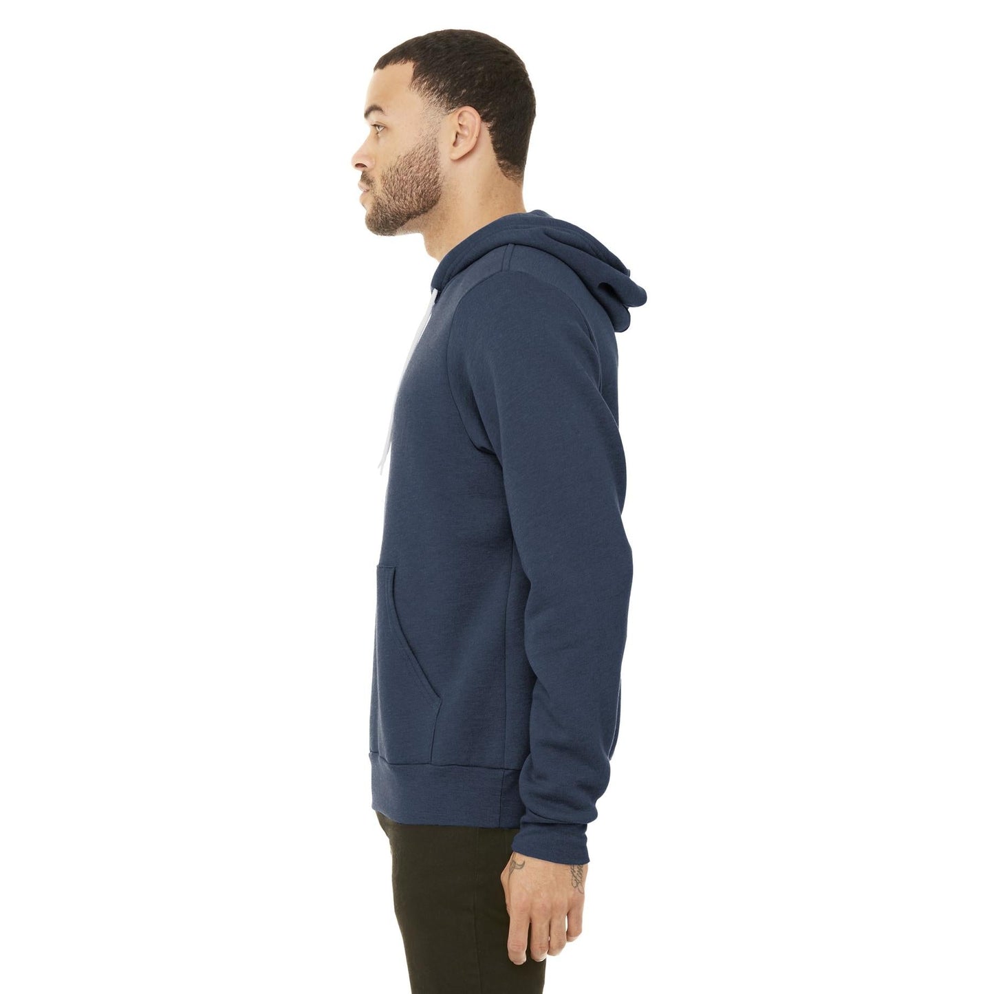 Black Heather Sweatshirt - Bella + Canvas - Full-Zip Fleece