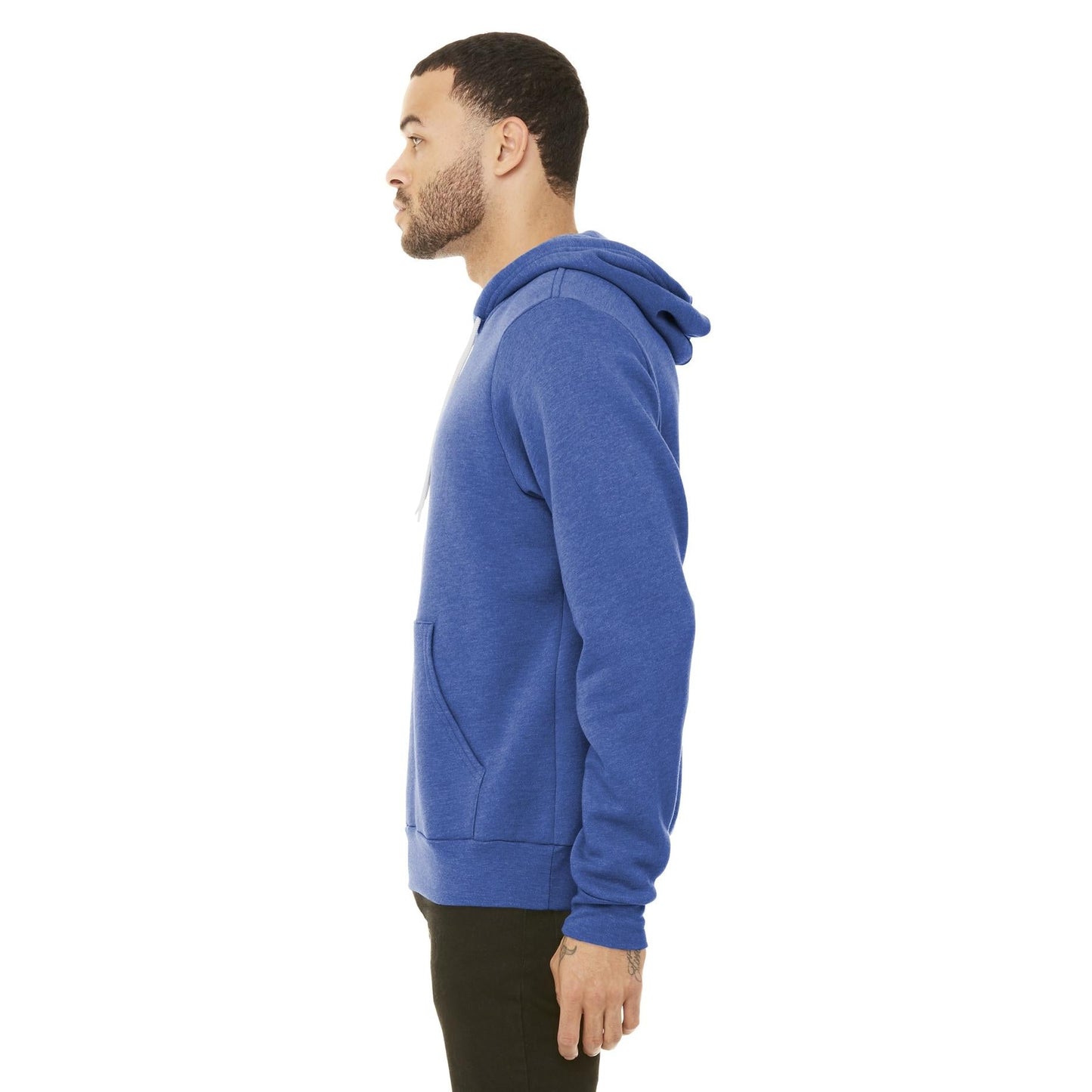 Black Heather Sweatshirt - Bella + Canvas - Full-Zip Fleece