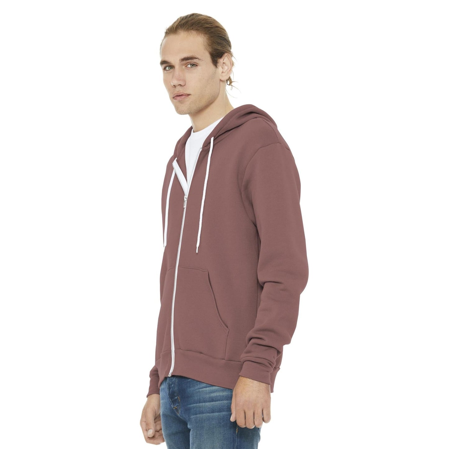 Black Heather Sweatshirt - Bella + Canvas - Full-Zip Fleece