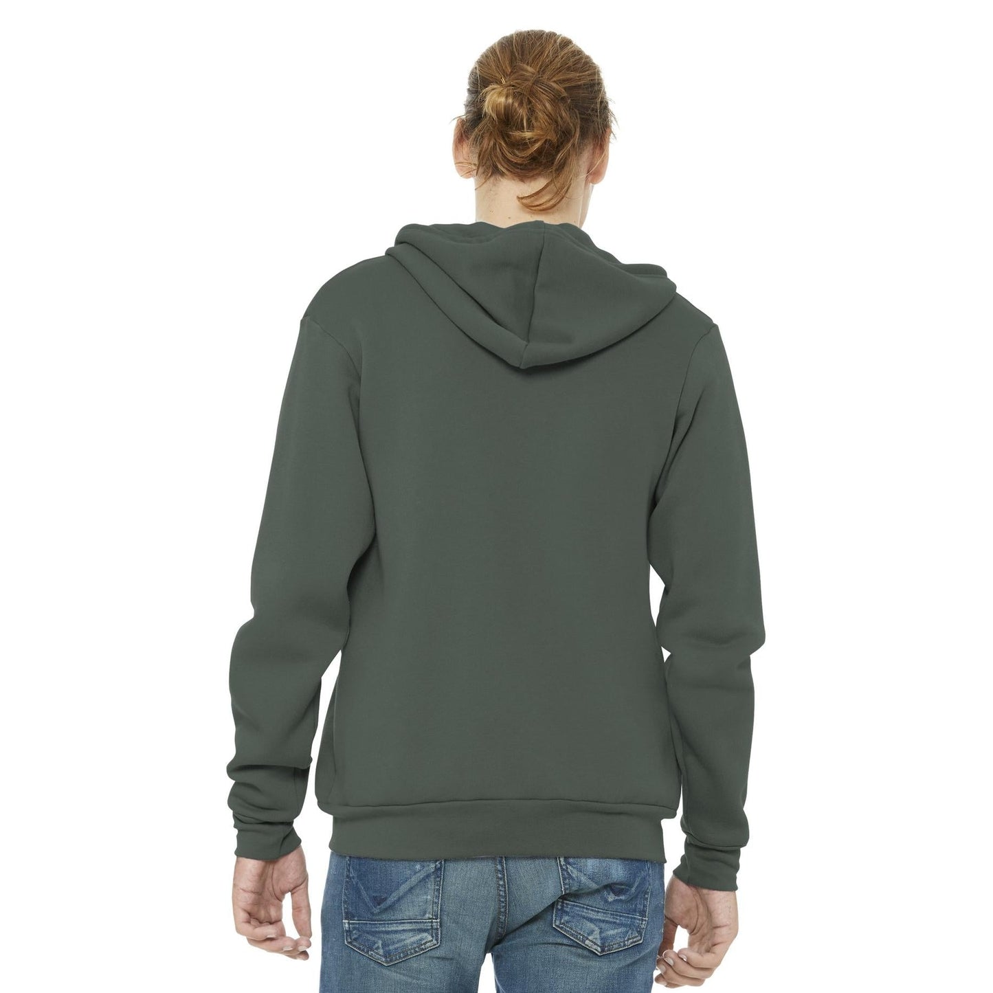 Black Heather Sweatshirt - Bella + Canvas - Full-Zip Fleece