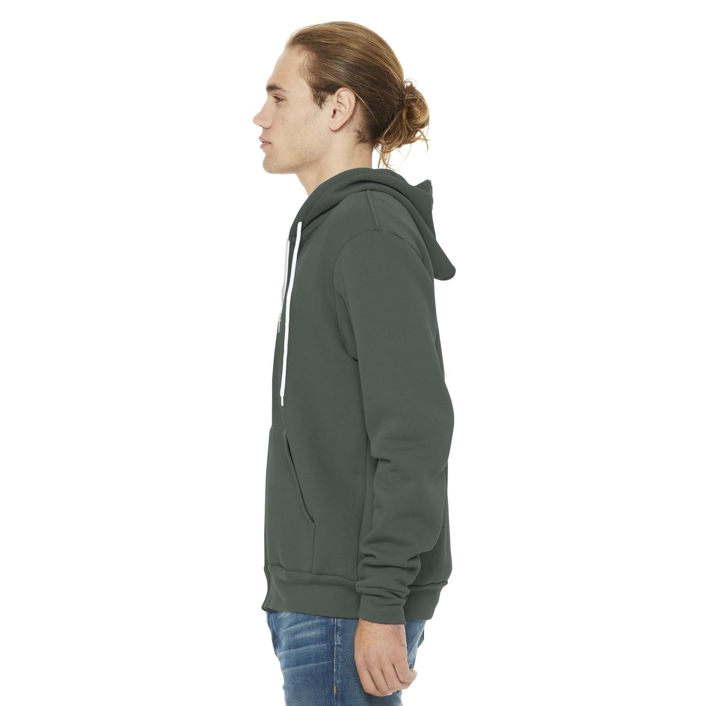 Black Heather Sweatshirt - Bella + Canvas - Full-Zip Fleece